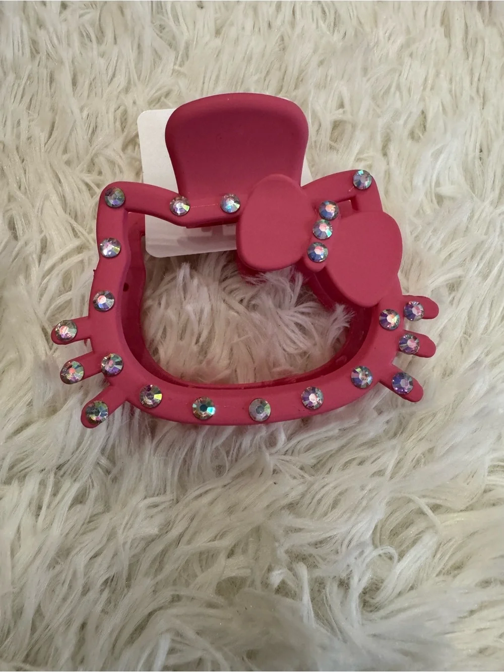 Pink hello kitty Rhinestone  Hair Clip claw